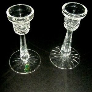 Waterford Crystal Set of Two Candlesticks New!
